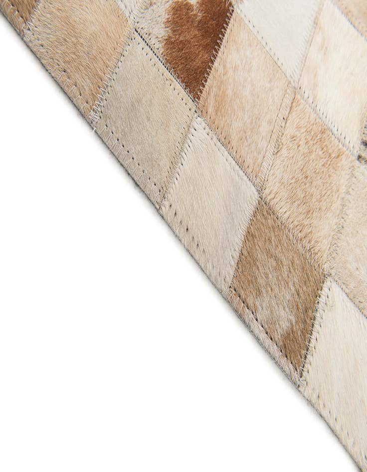 Detail image of  4' 10 x 7' 9 Cowhide Stocks Rug