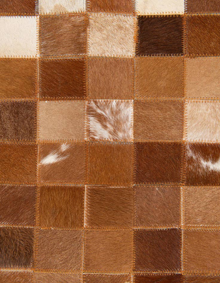 Detail image of  4' 10 x 7' 9 Cowhide Stocks Rug