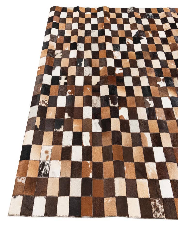 Detail image of  5' x 7' 11 Cowhide Stocks Rug