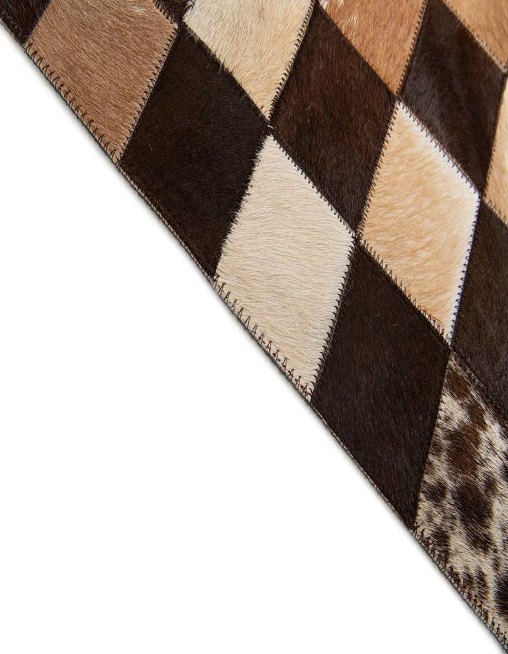 Detail image of  5' x 7' 11 Cowhide Stocks Rug
