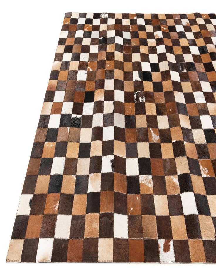 Detail image of  5' x 7' 11 Cowhide Stocks Rug