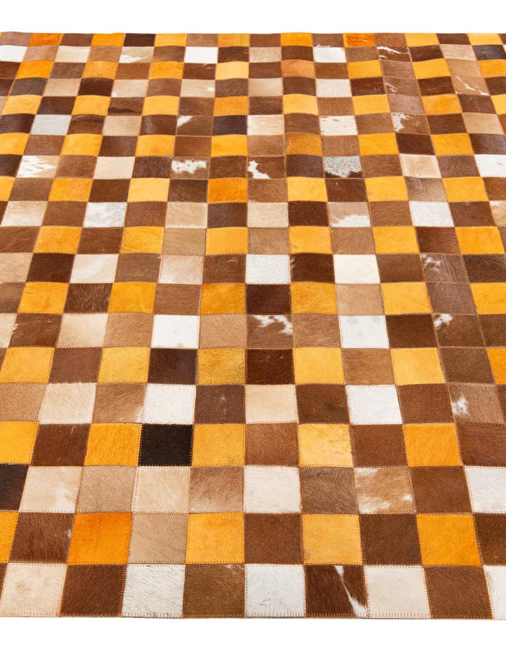 Detail image of  5' x 7' 11 Cowhide Stocks Rug