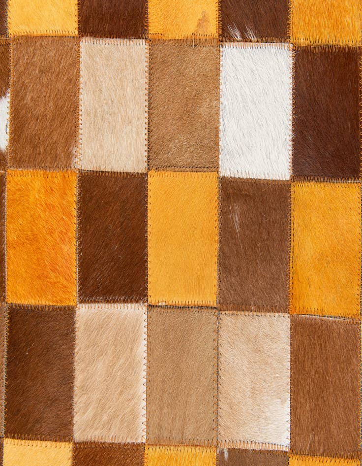 Detail image of  5' x 7' 11 Cowhide Stocks Rug