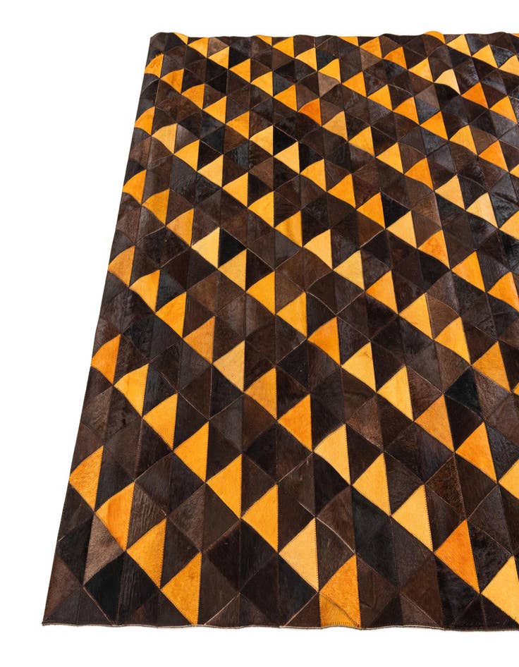 Detail image of  5' x 8' Cowhide Stocks Rug