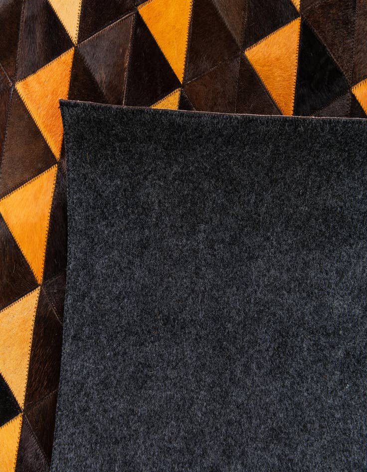 Detail image of  5' x 8' Cowhide Stocks Rug