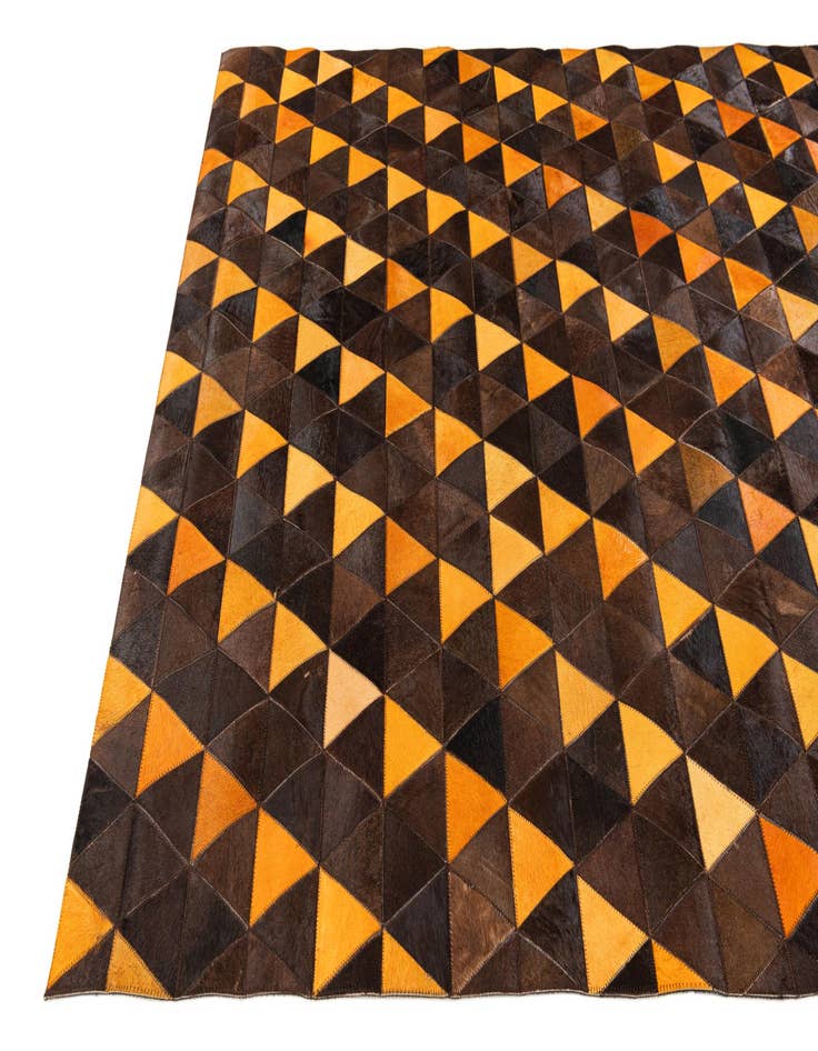 Detail image of  5' x 8' Cowhide Stocks Rug