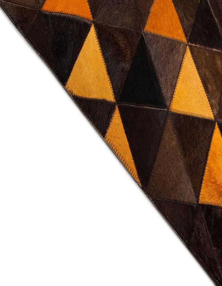 Detail image of  5' x 8' Cowhide Stocks Rug