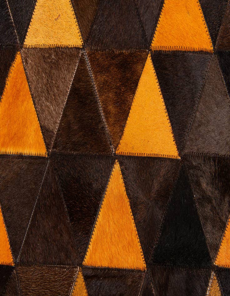 Detail image of  5' x 8' Cowhide Stocks Rug