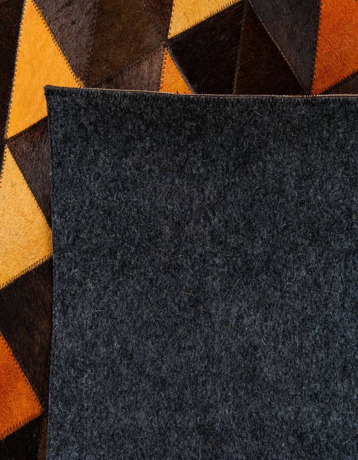 Detail image of  5' x 8' Cowhide Stocks Rug