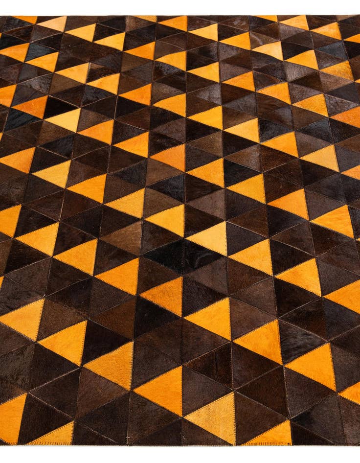 Detail image of  5' x 8' Cowhide Stocks Rug