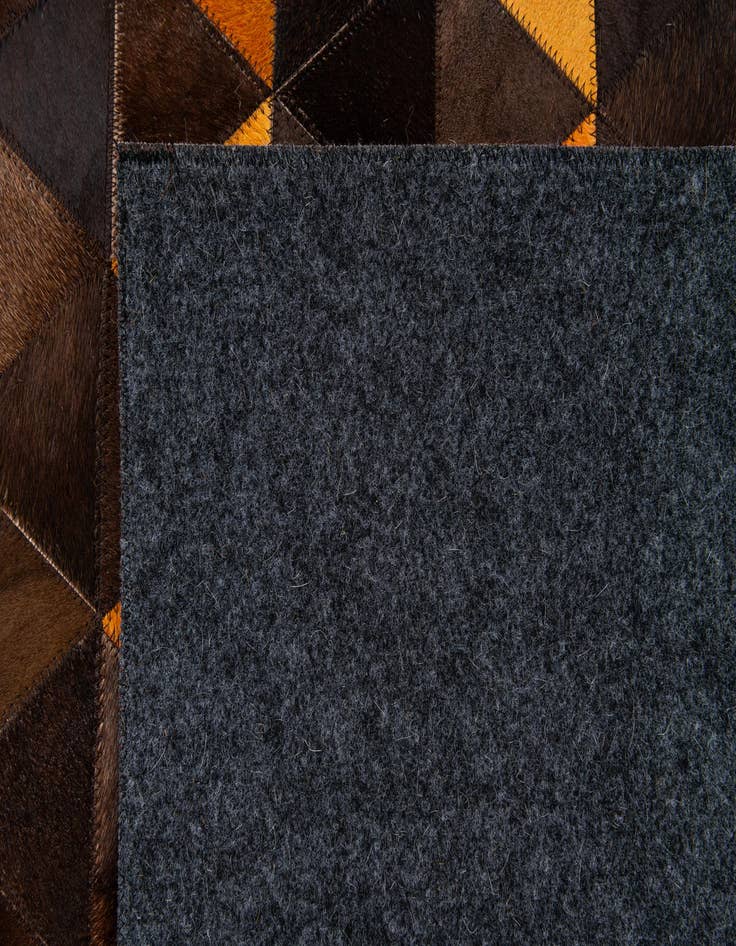 Detail image of  5' x 8' Cowhide Stocks Rug