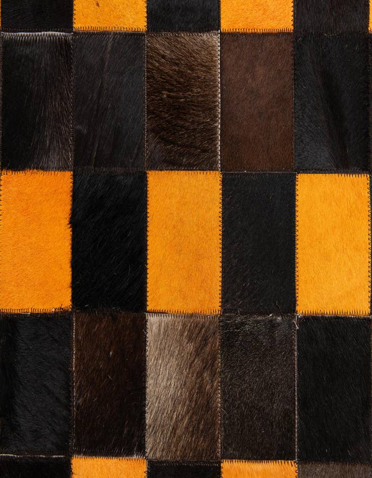 Detail image of  5' 2 x 8' Cowhide Stocks Rug