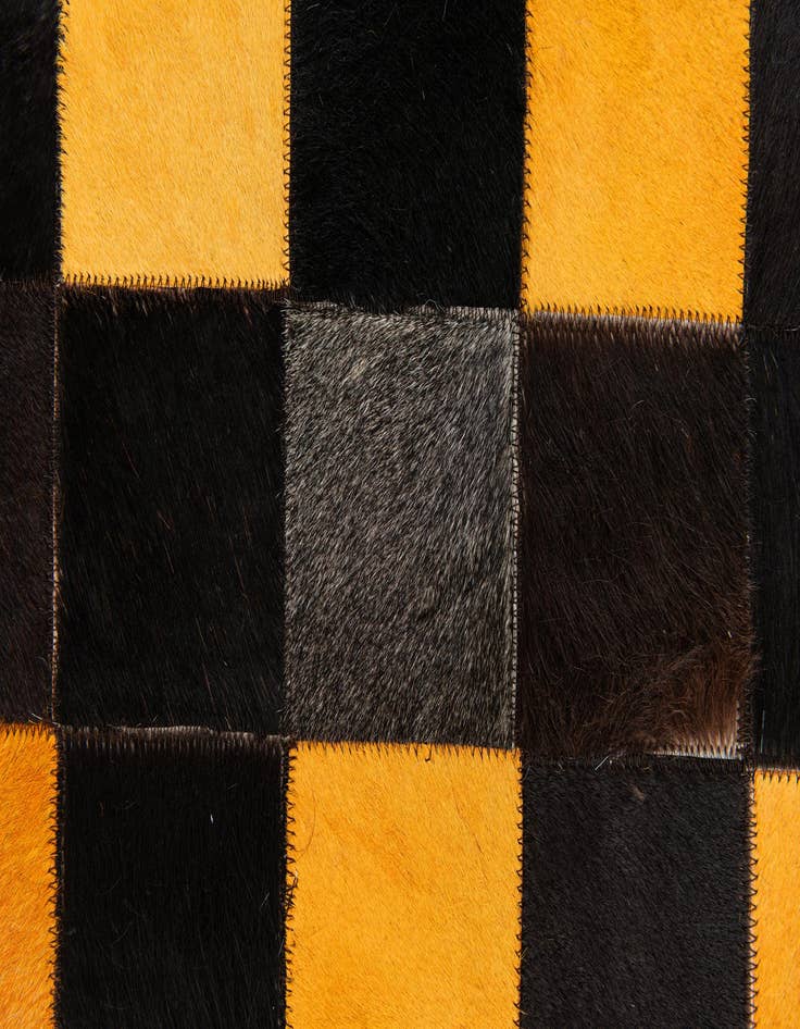 Detail image of  5' 2 x 8' Cowhide Stocks Rug