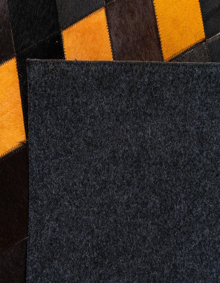 Detail image of  5' 2 x 8' Cowhide Stocks Rug