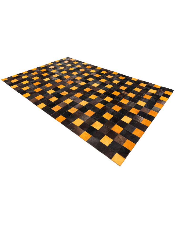 Detail image of  5' 2 x 8' Cowhide Stocks Rug