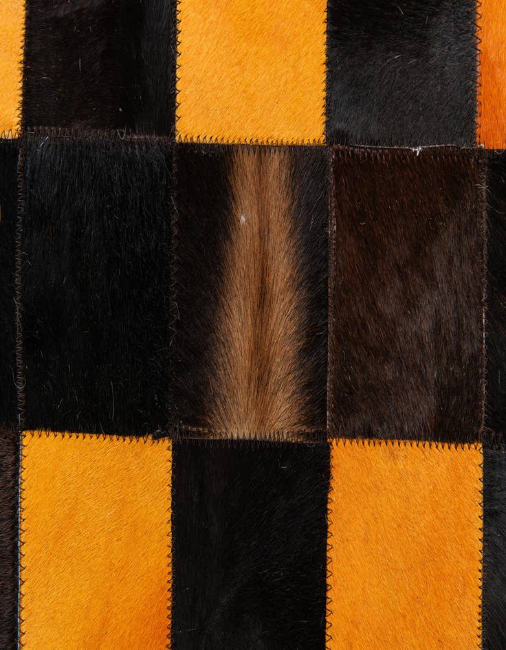 Detail image of  5' 2 x 8' Cowhide Stocks Rug