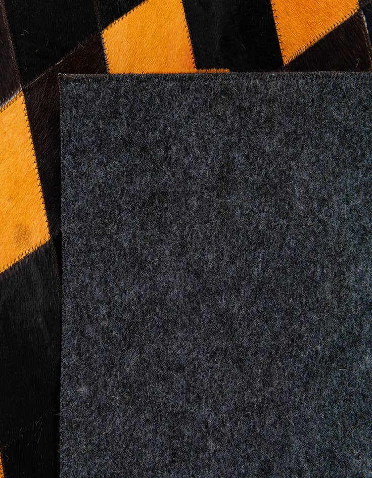 Detail image of  5' 2 x 8' Cowhide Stocks Rug