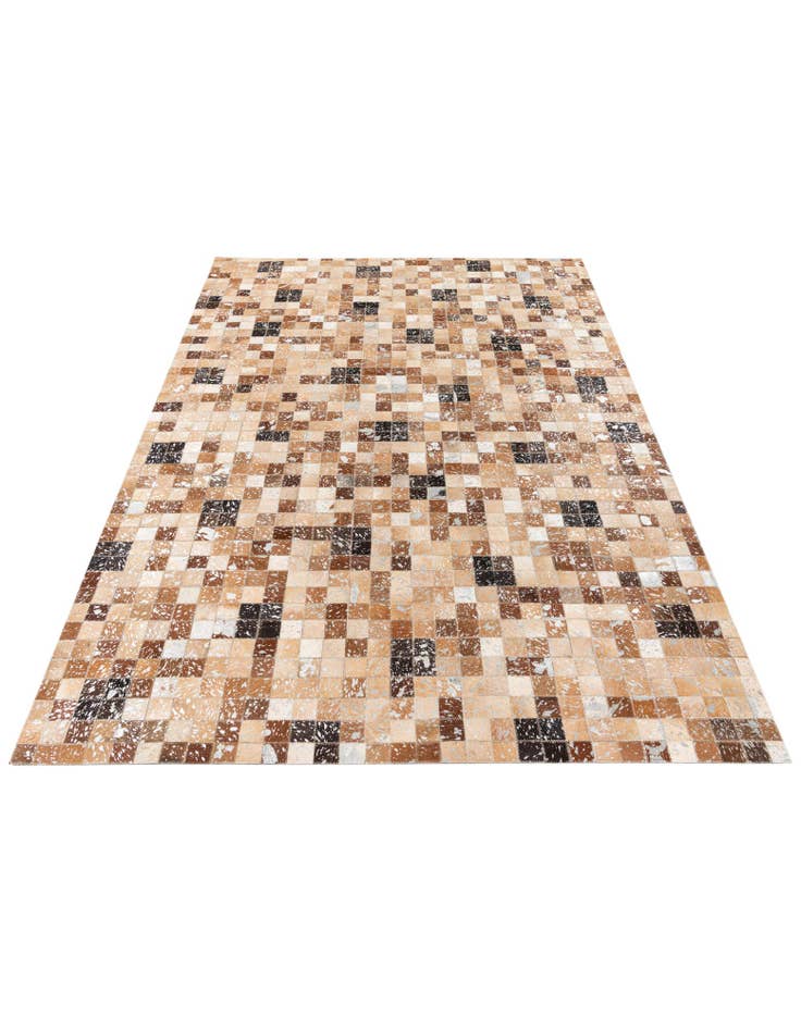 Detail image of  5' 3 x 7' 7 Cowhide Stocks Rug