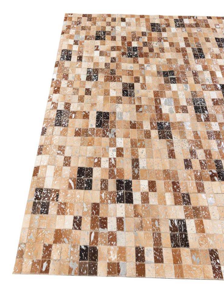 Detail image of  5' 3 x 7' 7 Cowhide Stocks Rug