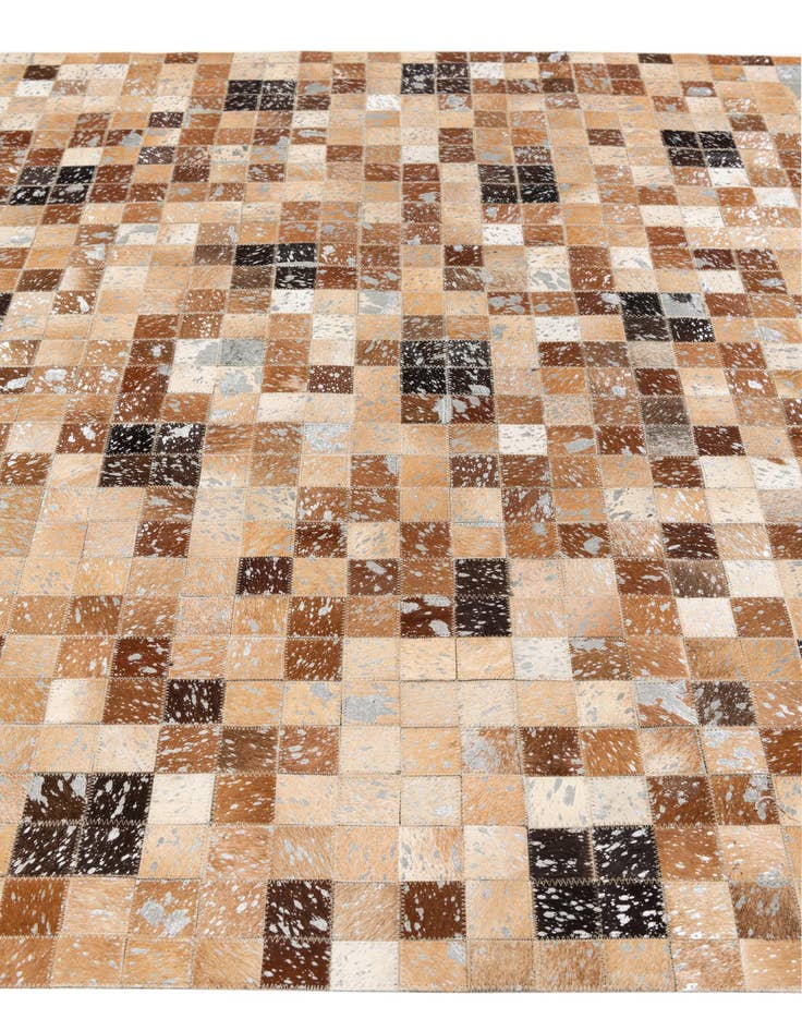 Detail image of  5' 3 x 7' 7 Cowhide Stocks Rug