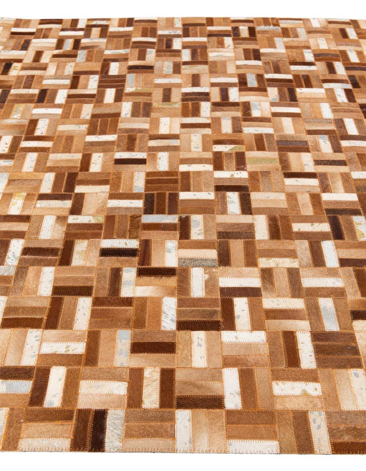 Detail image of  5' x 8' Cowhide Stocks Rug