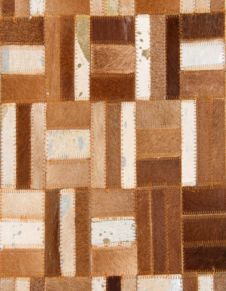Detail image of  5' x 8' Cowhide Stocks Rug