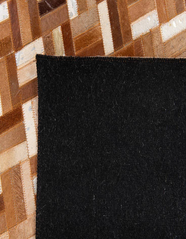Detail image of  5' x 8' Cowhide Stocks Rug