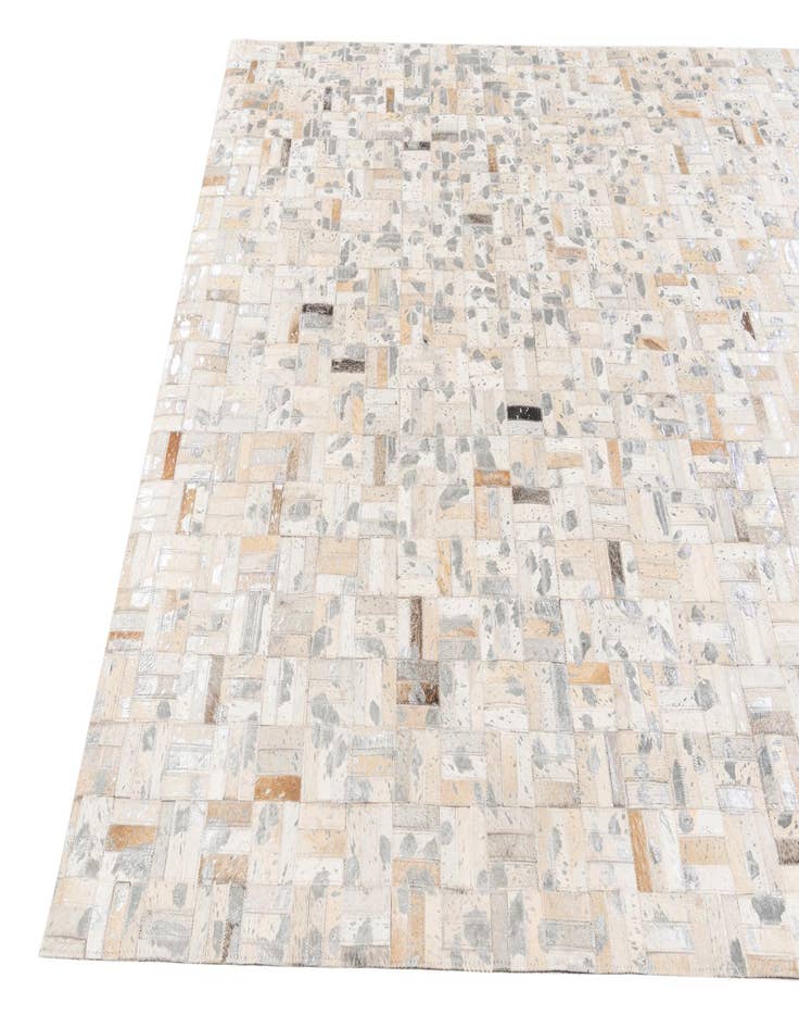 Detail image of  4' 11 x 8' 1 Cowhide Stocks Rug