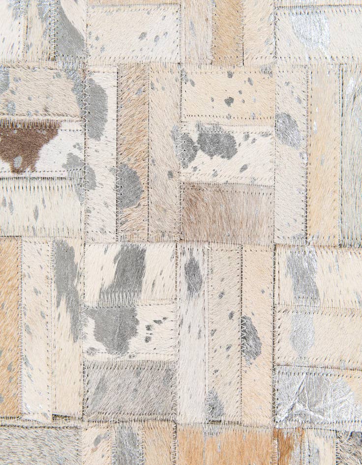 Detail image of  4' 11 x 8' 1 Cowhide Stocks Rug