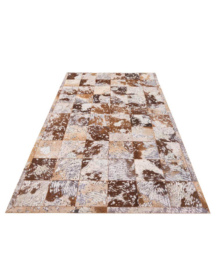 Detail image of  5' 2 x 8' Cowhide Stocks Rug