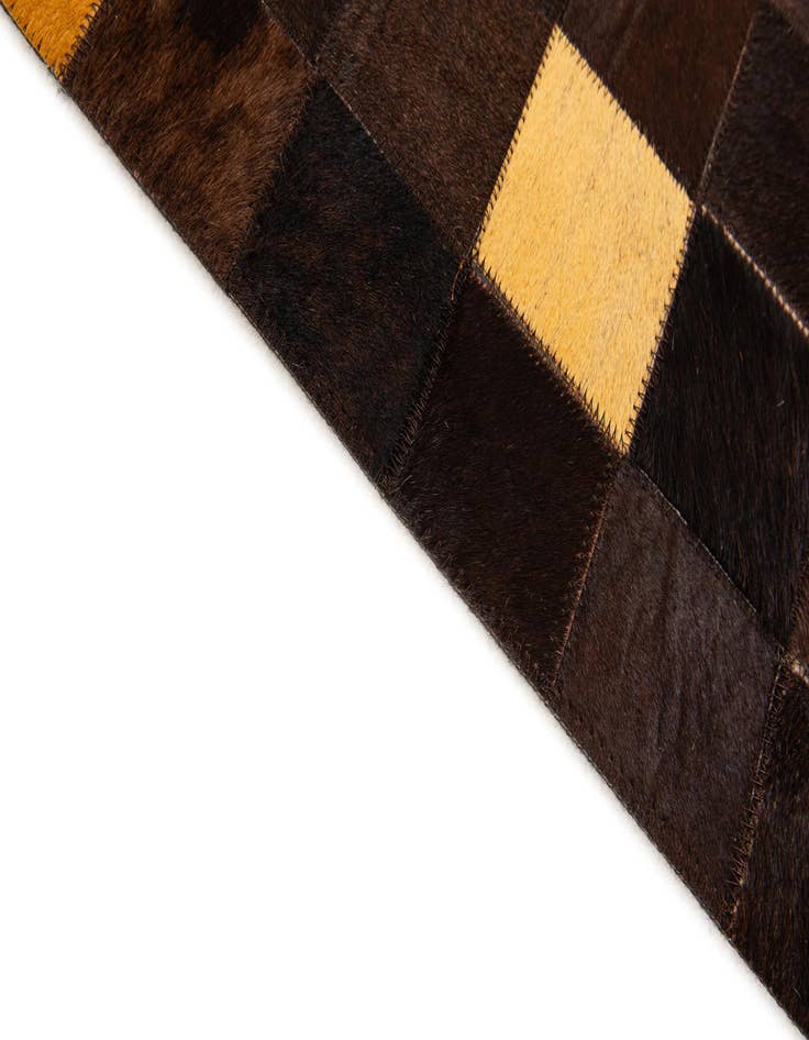 Detail image of  5' 2 x 8' 1 Cowhide Stocks Rug