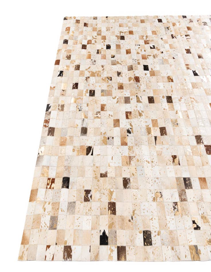 Detail image of  7' 10 x 9' 10 Cowhide Stocks Rug