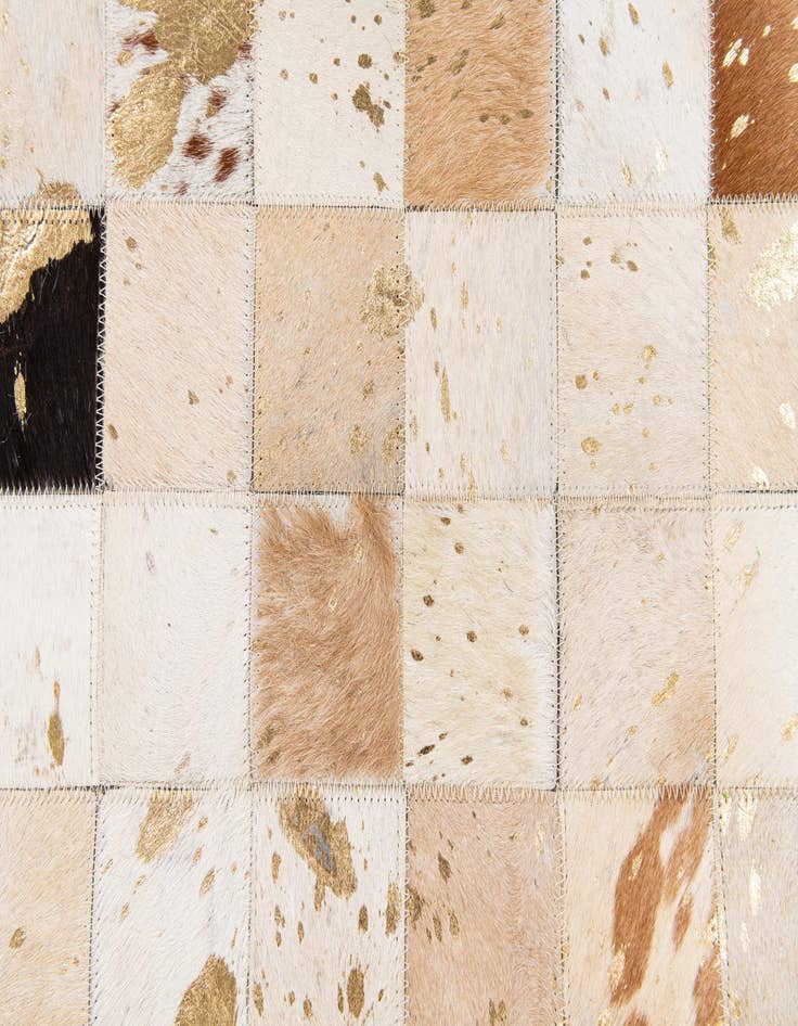 Detail image of  7' 10 x 9' 10 Cowhide Stocks Rug