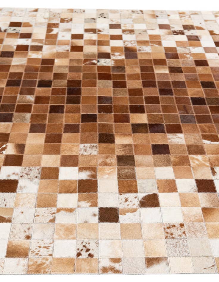 Detail image of  4' 11 x 8' Cowhide Stocks Rug