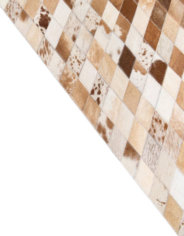 Detail image of  4' 11 x 8' Cowhide Stocks Rug