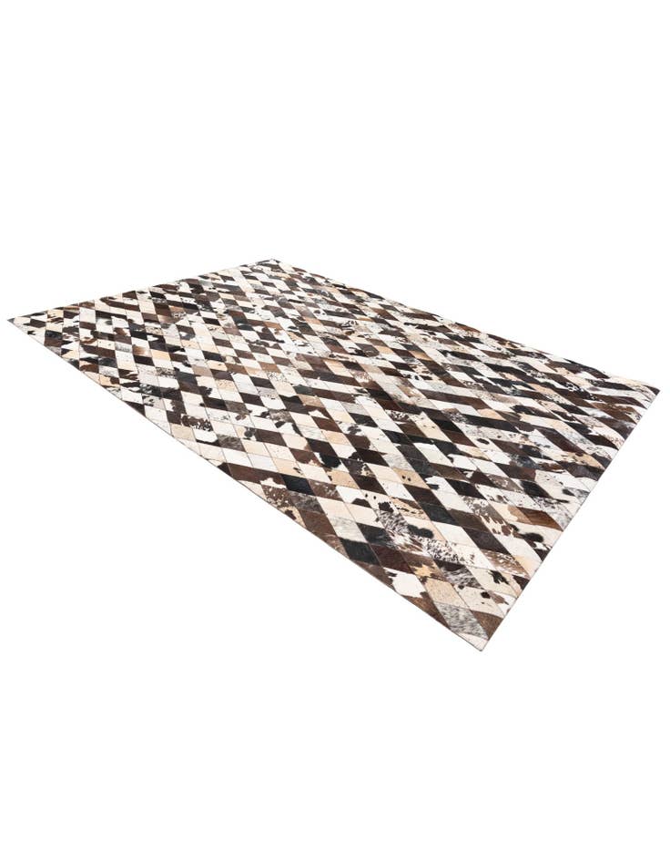 Detail image of  6' 9 x 9' 9 Cowhide Stocks Rug