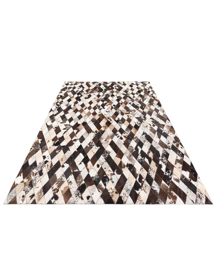 Detail image of  6' 9 x 9' 9 Cowhide Stocks Rug