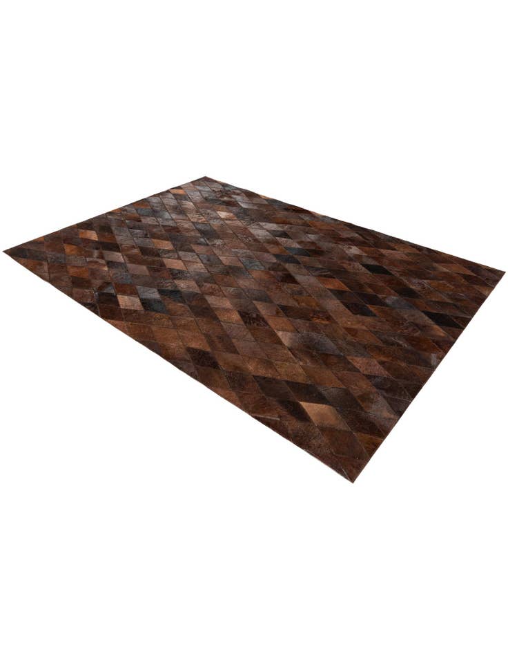 Detail image of  4' 8 x 6' 7 Cowhide Stocks Rug