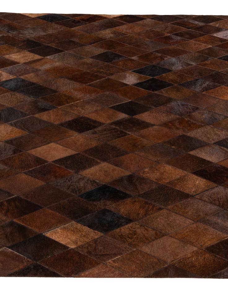 Detail image of  4' 8 x 6' 7 Cowhide Stocks Rug