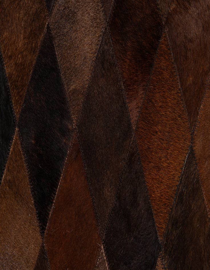 Detail image of  4' 8 x 6' 7 Cowhide Stocks Rug