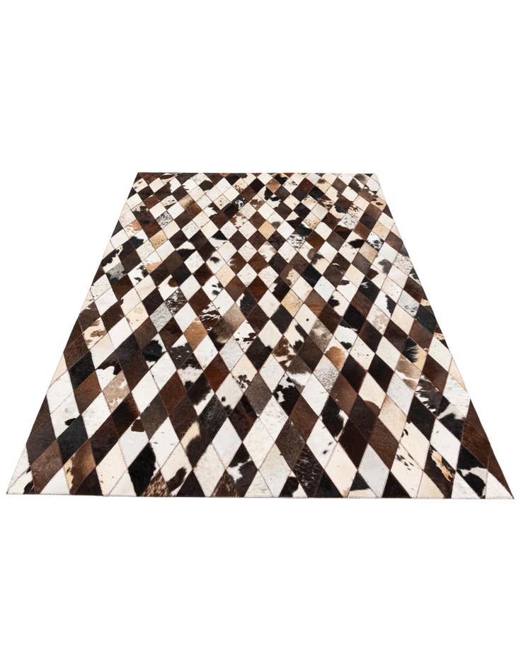 Detail image of  4' 8 x 6' 9 Cowhide Stocks Rug