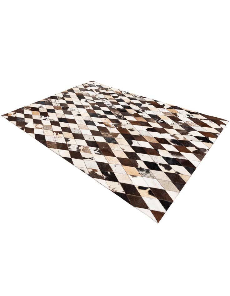 Detail image of  4' 8 x 6' 9 Cowhide Stocks Rug