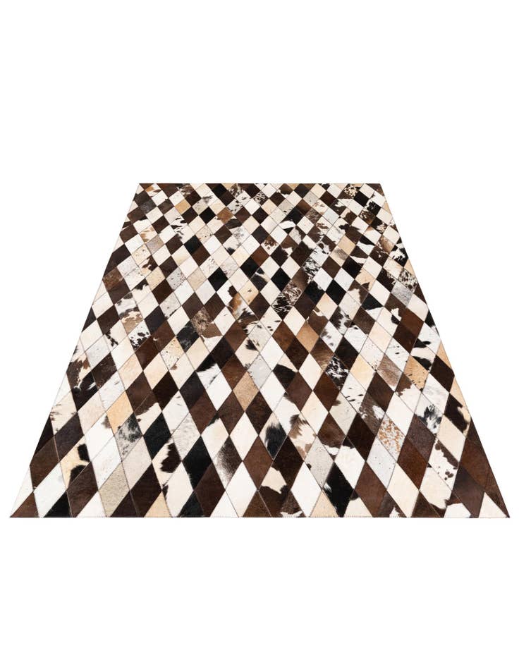Detail image of  4' 8 x 6' 9 Cowhide Stocks Rug