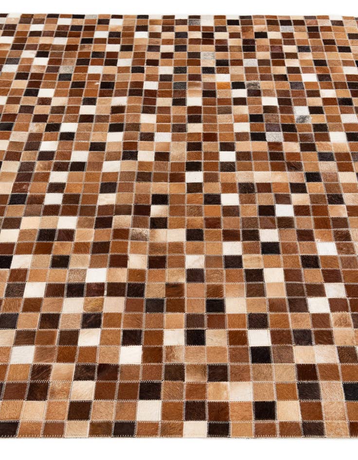 Detail image of  4' 8 x 6' 8 Cowhide Stocks Rug