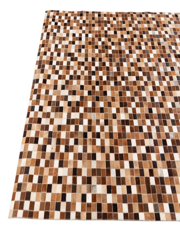 Detail image of  4' 8 x 6' 8 Cowhide Stocks Rug