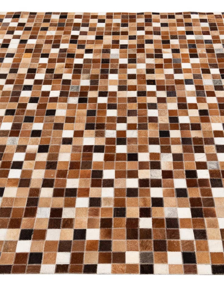 Detail image of  4' 8 x 6' 8 Cowhide Stocks Rug