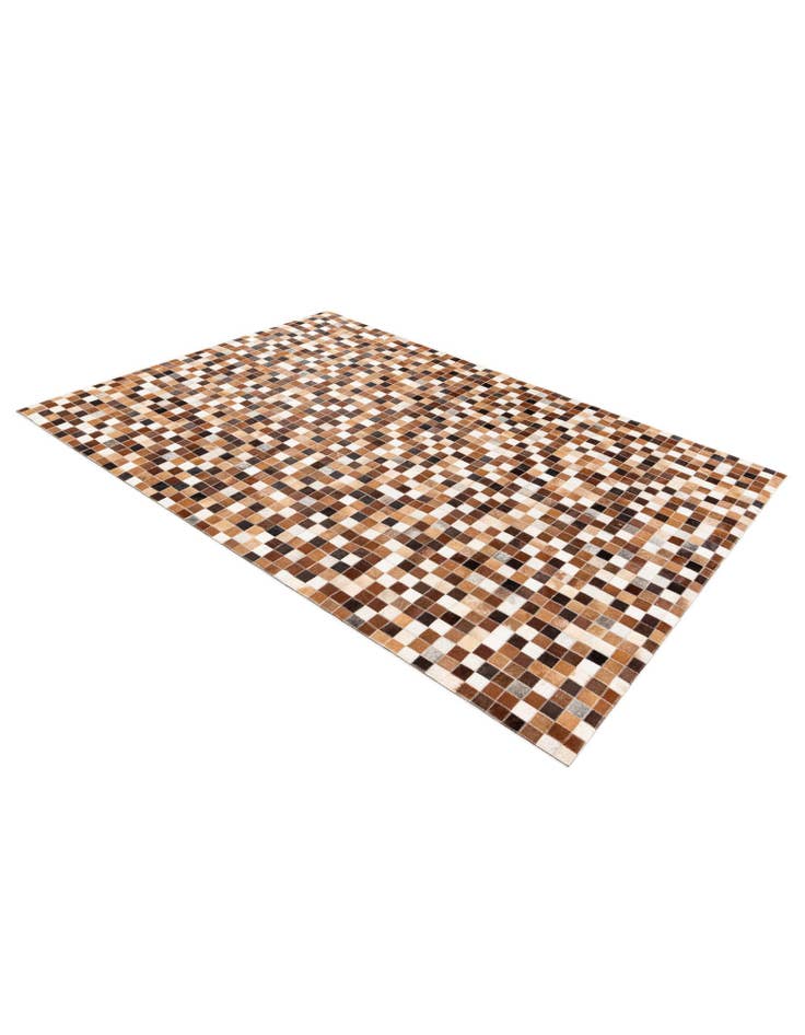 Detail image of  4' 7 x 6' 7 Cowhide Stocks Rug