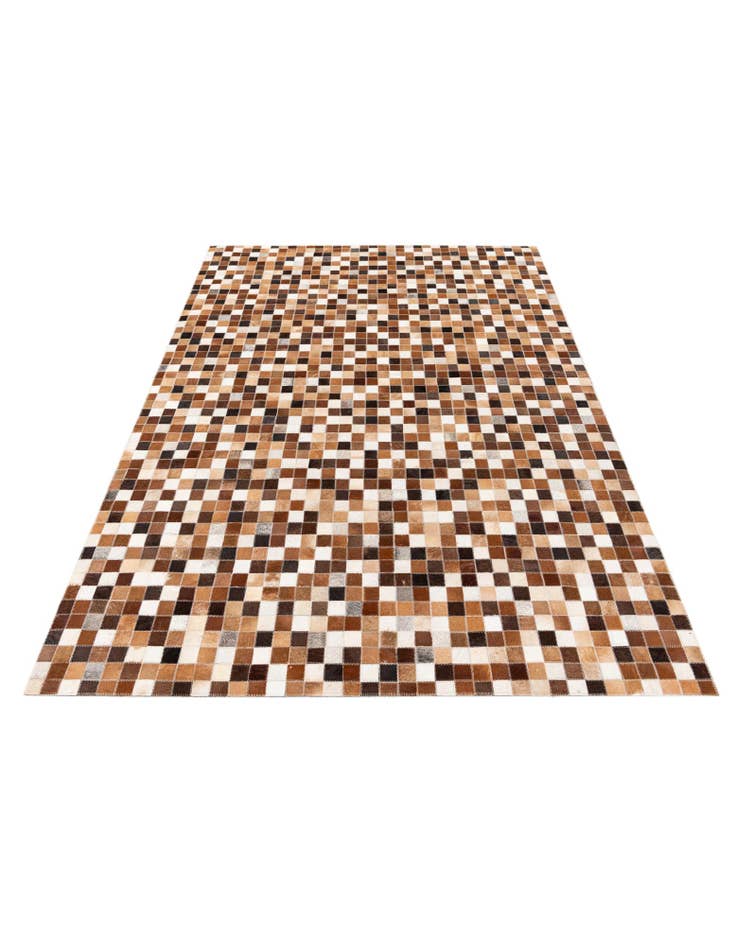 Detail image of  4' 7 x 6' 7 Cowhide Stocks Rug
