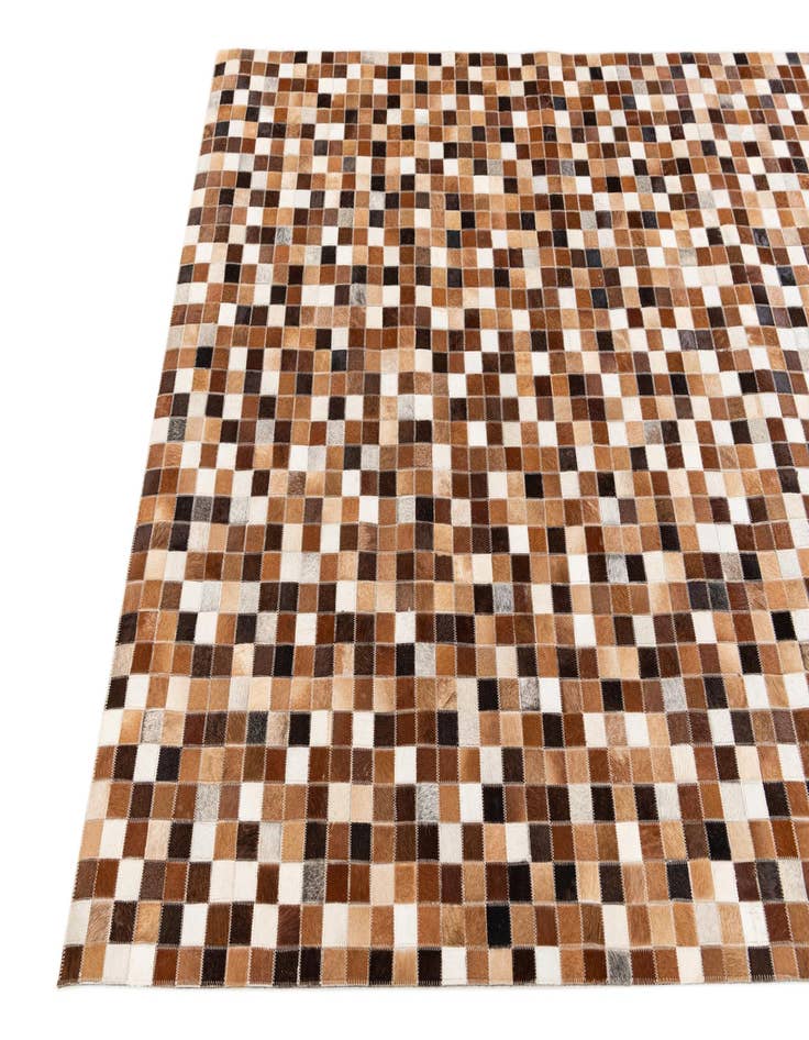 Detail image of  4' 7 x 6' 7 Cowhide Stocks Rug