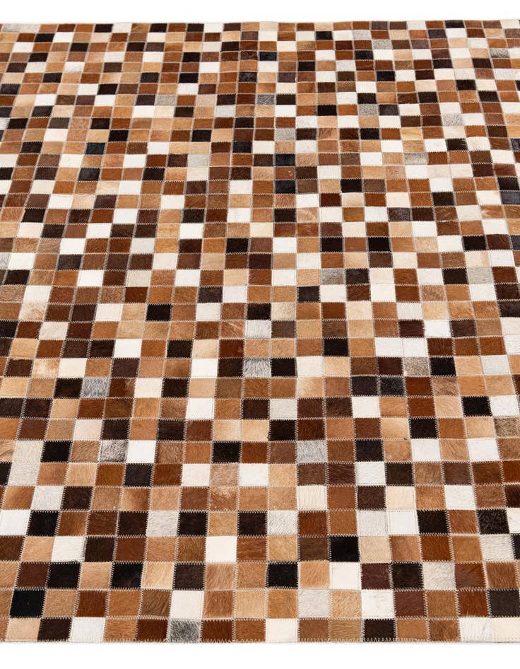 Detail image of  4' 7 x 6' 7 Cowhide Stocks Rug